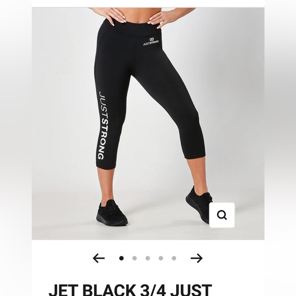 Like New Jet Black 3/4 Just Strong Capris - Picture 2 of 12
